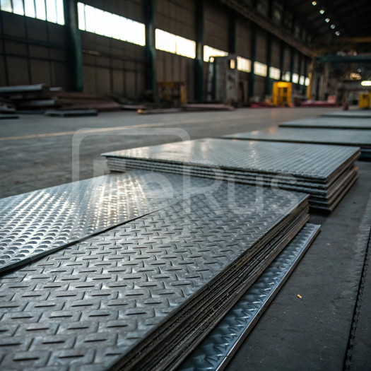 Лист стальной оцинкованный рифленый чечевица 2,5 мм Ст3пс5 ГОСТ 8568-77 г/к