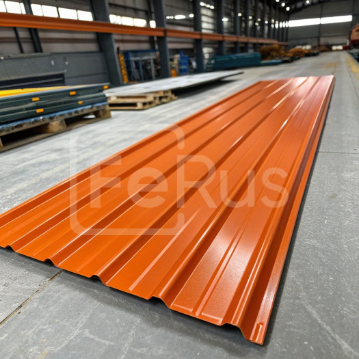 Профнастил С8 полиэстер (Zn100-180) 0,45х1150х800 мм, RAL 2004