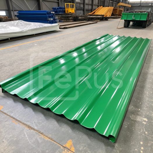 Профнастил С20 полиэстер (Zn100-180) 0,55х1100х1200 мм, RAL 6020